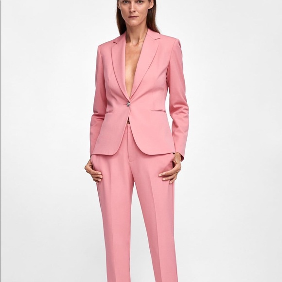 Zara Jackets & Blazers - Zara basics light pink suit!